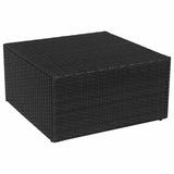 vidaXL Garden Chair with Footrest Poly Rattan Brown