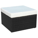vidaXL Garden Chair with Footrest Poly Rattan Brown