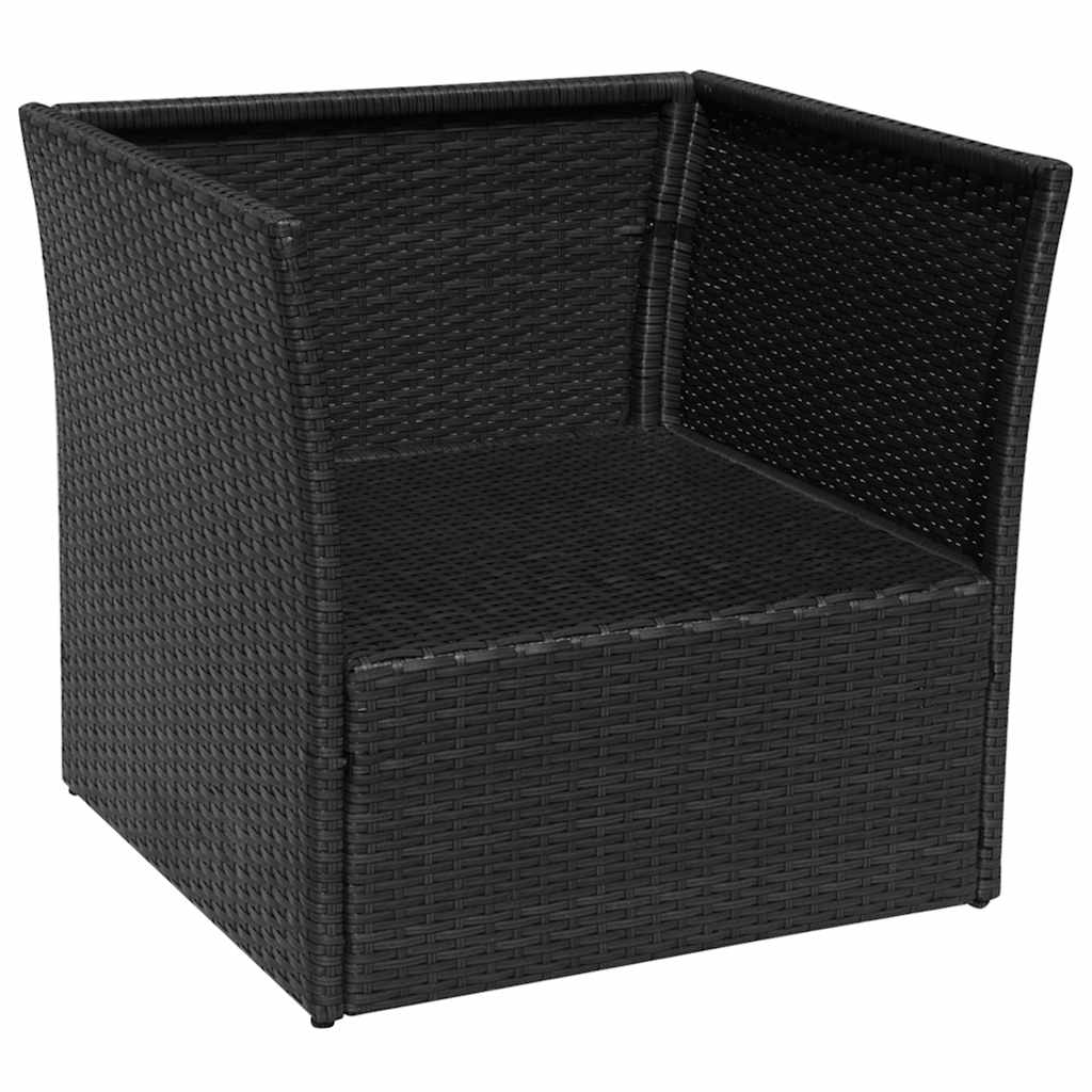 vidaXL Garden Chair with Footrest Poly Rattan Brown