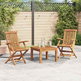 vidaXL Garden Chairs 4 pcs folding solid teakwood