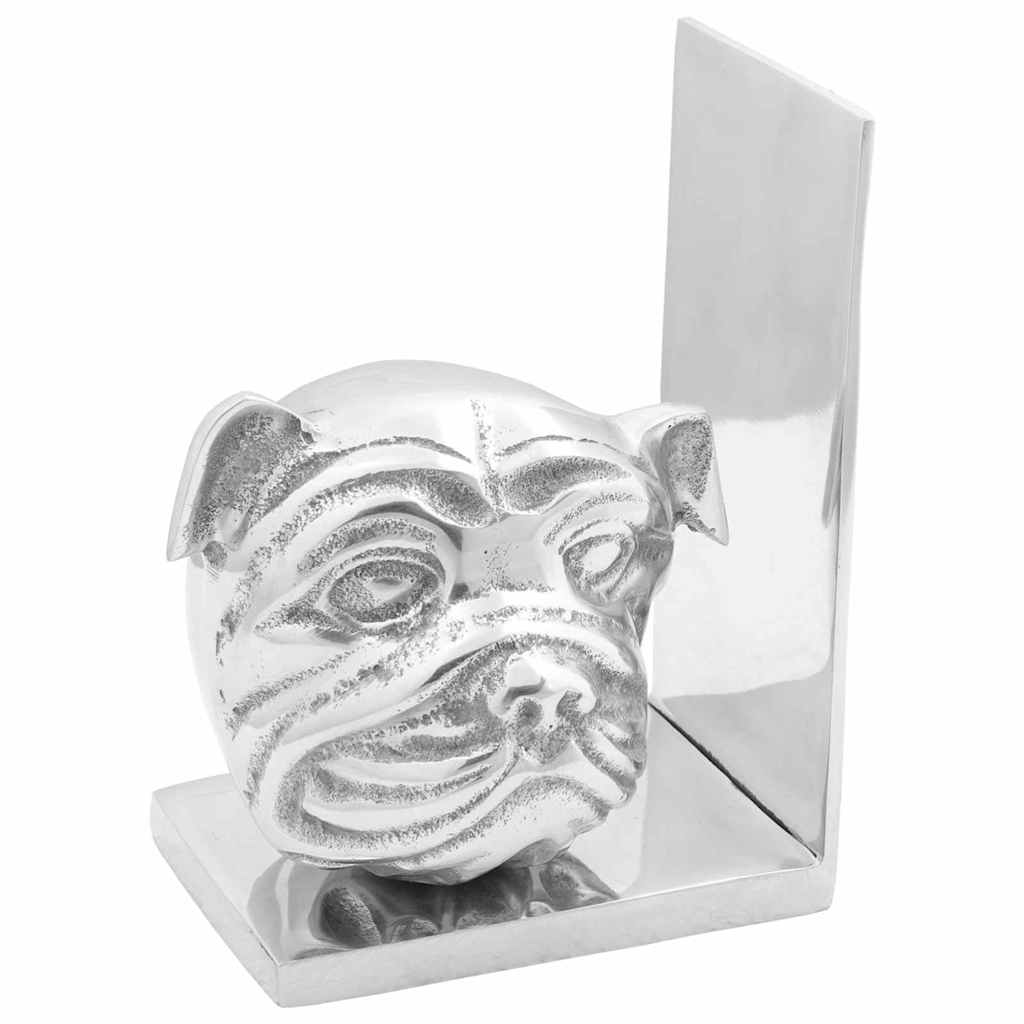 vidaXL Boekensteunen 2 pcs Zilver 12 x 9 x 19 cm Aluminium