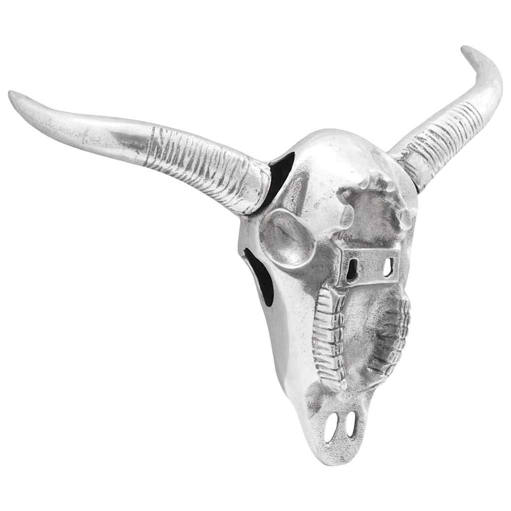 vidaXL Bullschedel Zilver 53 x 11 x 40 cm Aluminium