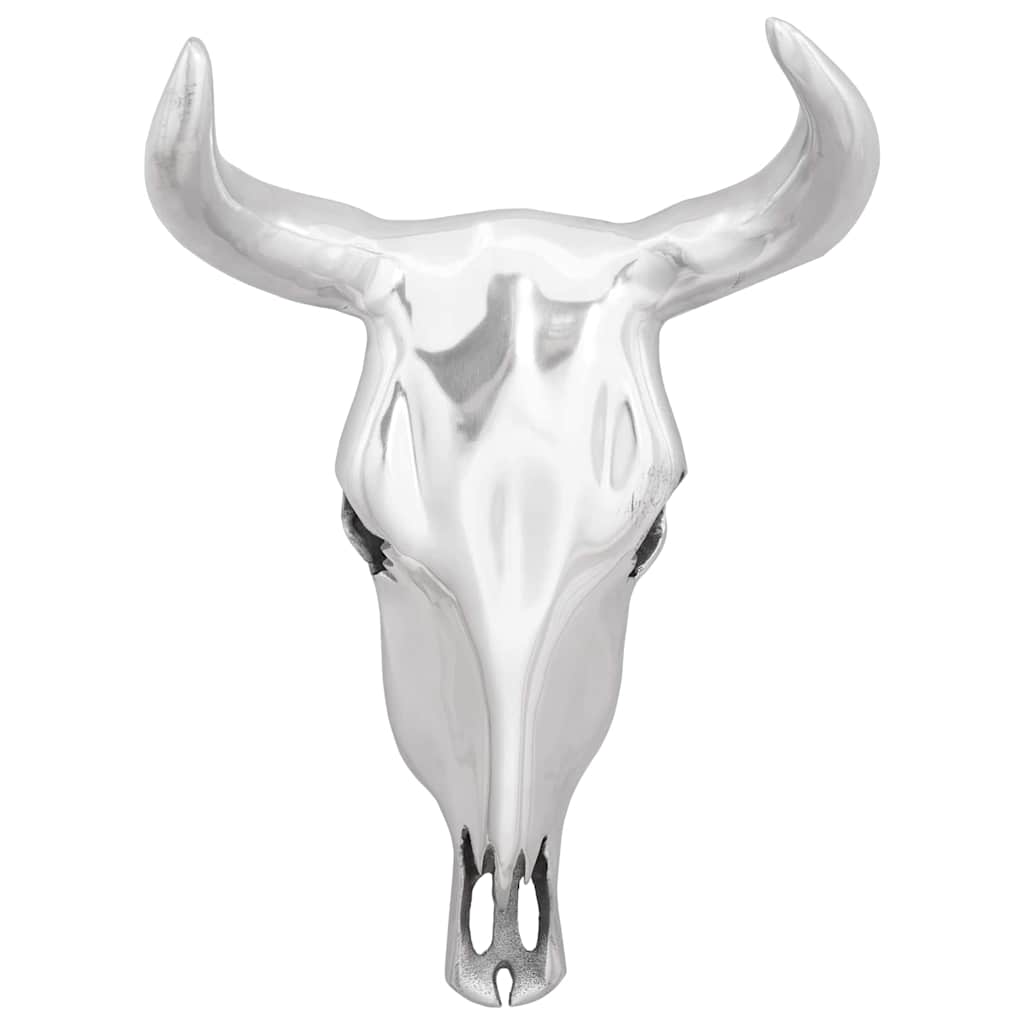 vidaXL Bullschedel Zilver 53 x 11 x 40 cm Aluminium