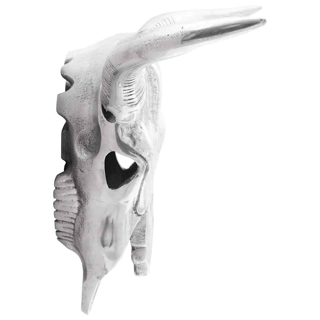 vidaXL Bullschedel Zilver 53 x 11 x 40 cm Aluminium