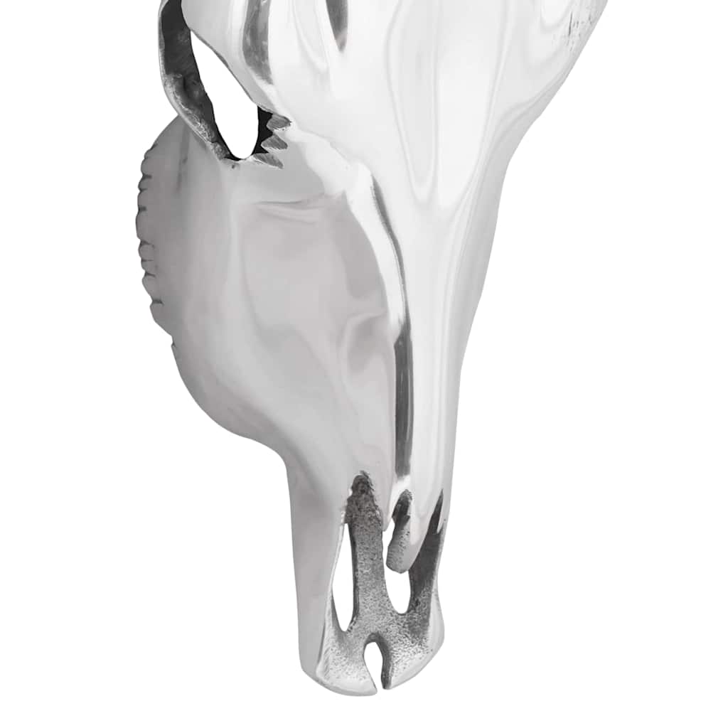 vidaXL Bullschedel Zilver 53 x 11 x 40 cm Aluminium