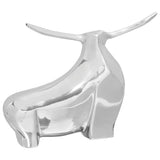 vidaXL Stierensculptuur Zilver 37 x 44 x 17 cm Aluminium