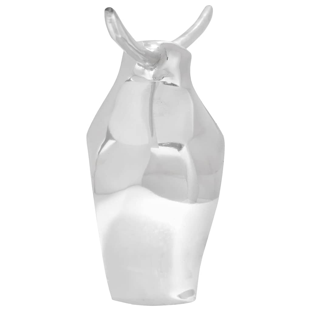 vidaXL Stierensculptuur Zilver 37 x 44 x 17 cm Aluminium