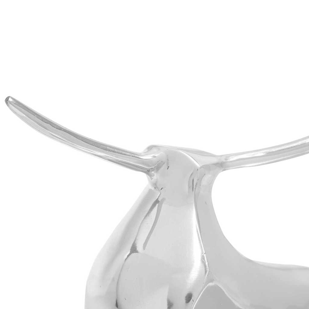 vidaXL Stierensculptuur Zilver 37 x 44 x 17 cm Aluminium