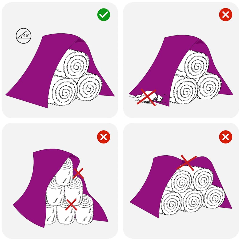 vidaXL Haystack Cover 9.8x6 m 140 g/m² polypropylene
