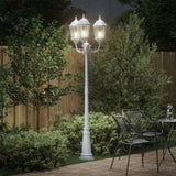 vidaXL Tuinlantaarn Brighton 3-arms 230 cm donkergroen/zwart