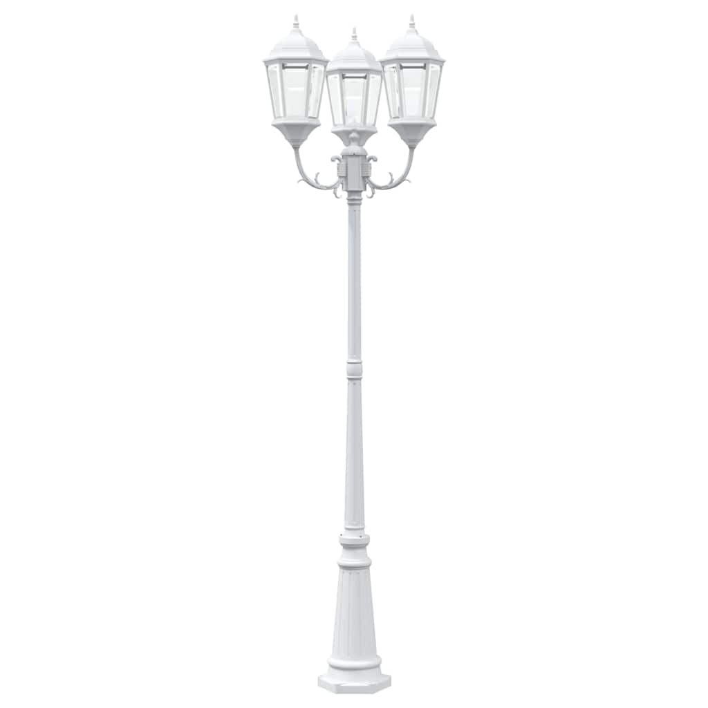 vidaXL Tuinlantaarn Brighton 3-arms 230 cm donkergroen/zwart