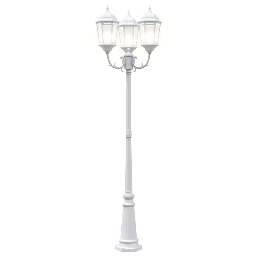 vidaXL Tuinlantaarn Brighton 3-arms 230 cm donkergroen/zwart