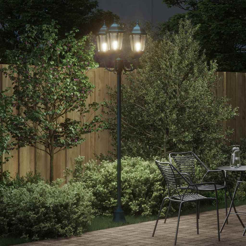vidaXL Tuin Lamp Vintage geborsteld groen 57 x 49 x 241 cm