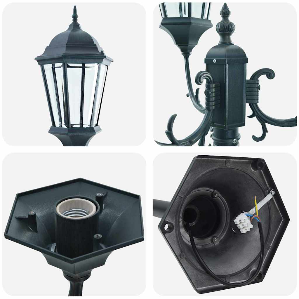 vidaXL Tuin Lamp Vintage geborsteld groen 57 x 49 x 241 cm
