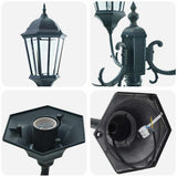 vidaXL Tuin Lamp Vintage geborsteld groen 57 x 49 x 241 cm