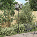 vidaXL Tuin Lamp Vintage geborsteld groen 57 x 49 x 241 cm