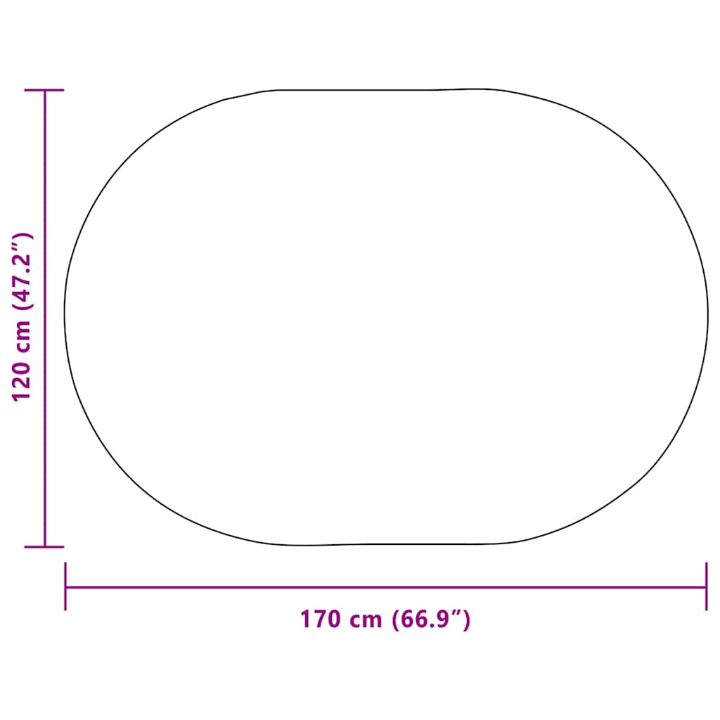 vidaXL Tapijt ZIZUR Bruin 150 x 80 cm Polypropyleen