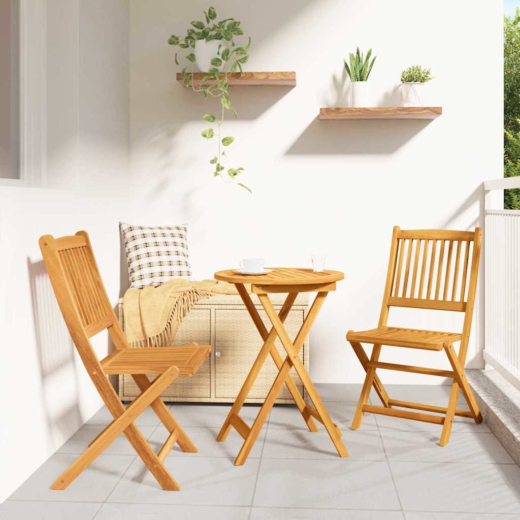 vidaXL Tuin Bistro Set 3 pcs Bruin Massief Acacia Hout