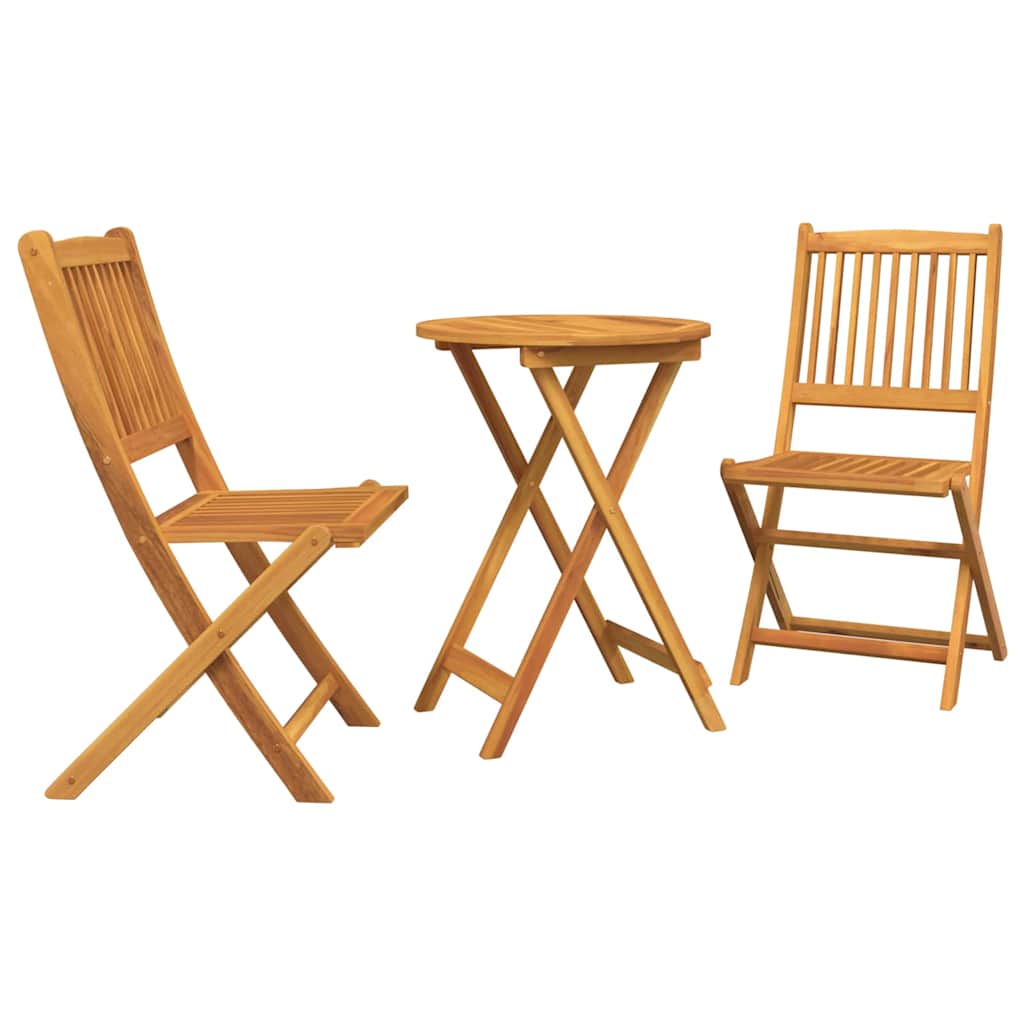 vidaXL Tuin Bistro Set 3 pcs Bruin Massief Acacia Hout