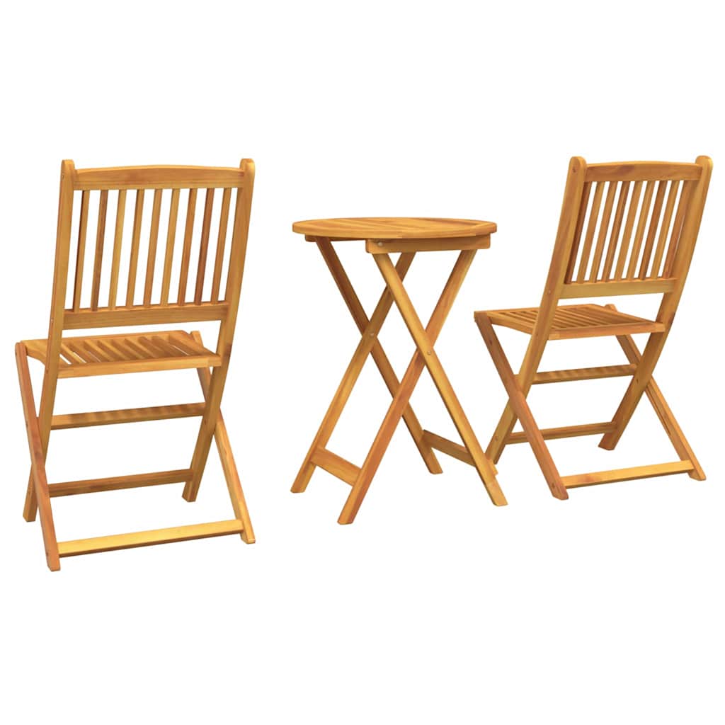 vidaXL Tuin Bistro Set 3 pcs Bruin Massief Acacia Hout