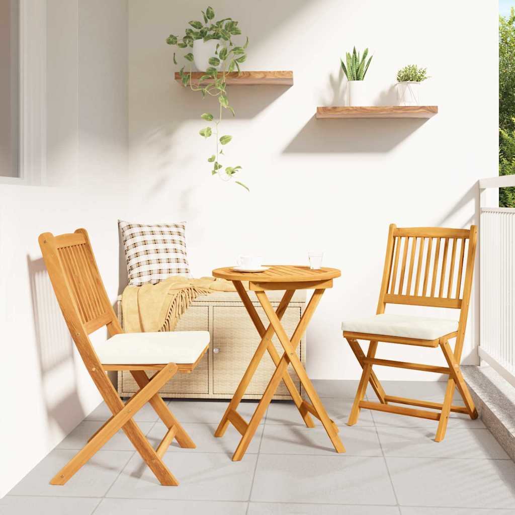 vidaXL Tuin Bistro Set 3 pcs Bruin Massief Acacia Hout