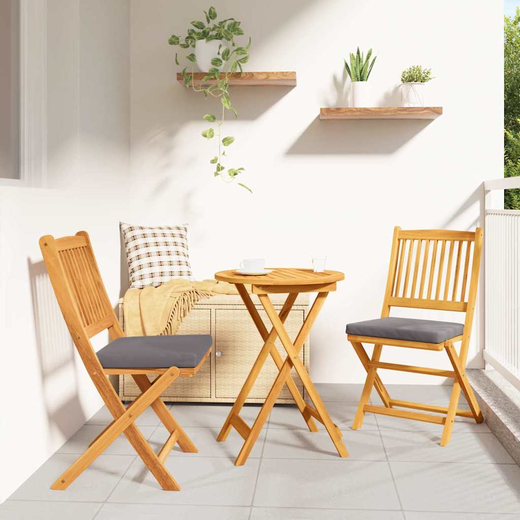 vidaXL Garden Chairs 6 pcs Foldable Solid Acacia Wood