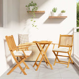 vidaXL Garden Chairs 6 pcs Foldable Solid Acacia Wood