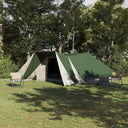 vidaXL Tipi Tente avec du bois et du bois vert 660 x 456 x 200 cm