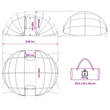 vidaXL Pool Tent Dome Groen 640 x 432 x 205 cm