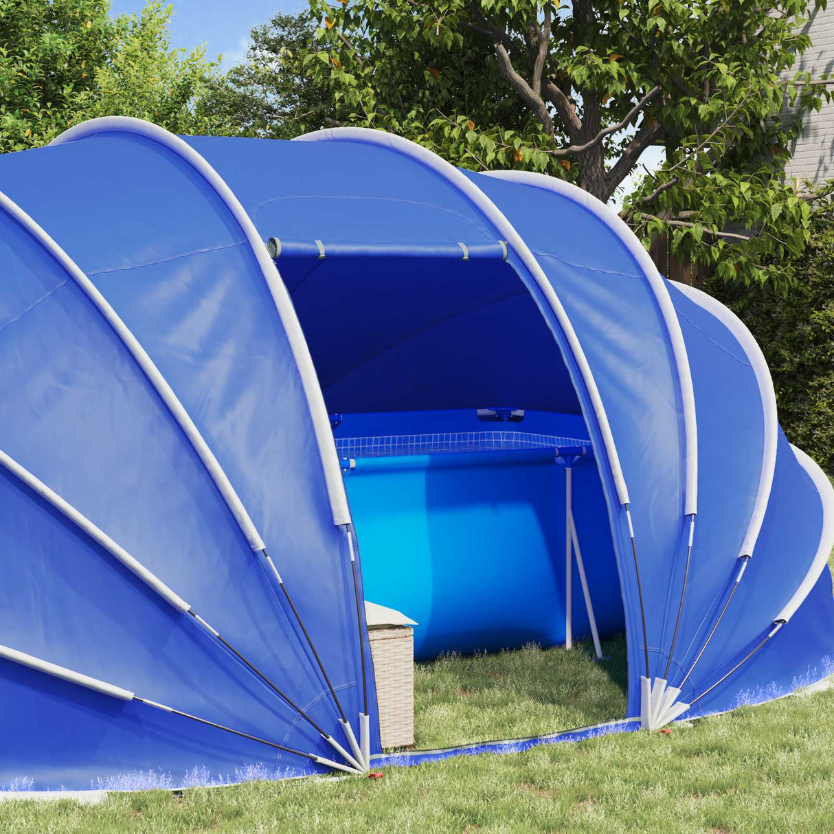 vidaXL Pool Tent Dome Groen 640 x 432 x 205 cm