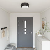 vidaXL Plafondlamp met schijnwerpers Zwart 30 x 30 x 13,5 cm Stof