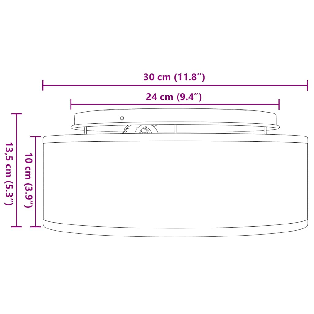 vidaXL Plafondlamp met schijnwerpers Zwart 30 x 30 x 13,5 cm Stof