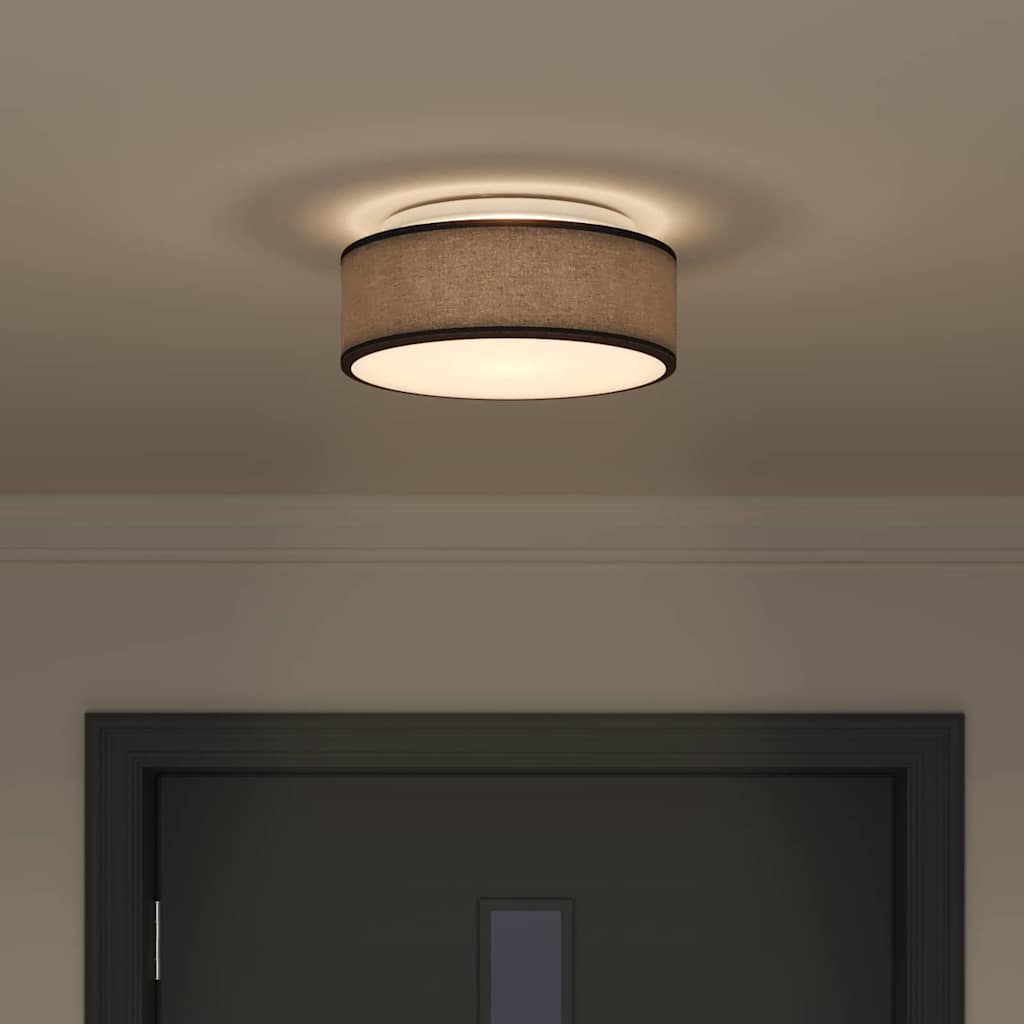 vidaXL Plafondlamp met schijnwerpers Zwart 30 x 30 x 13,5 cm Stof