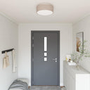 vidaXL Plafondlamp met schijnwerpers Zwart 30 x 30 x 13,5 cm Stof