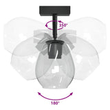 vidaXL Plafondspot Zwart 13 x 13 x 26 cm Glas en Metaal
