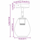 vidaXL Plafondspot Zwart 13 x 13 x 26 cm Glas en Metaal