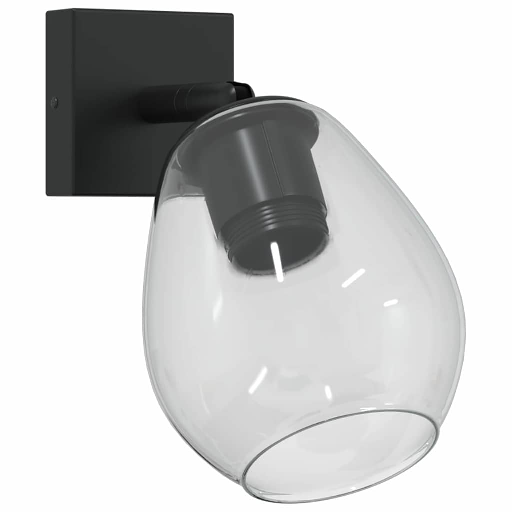 vidaXL Plafondspot Zwart 13 x 13 x 26 cm Glas en Metaal