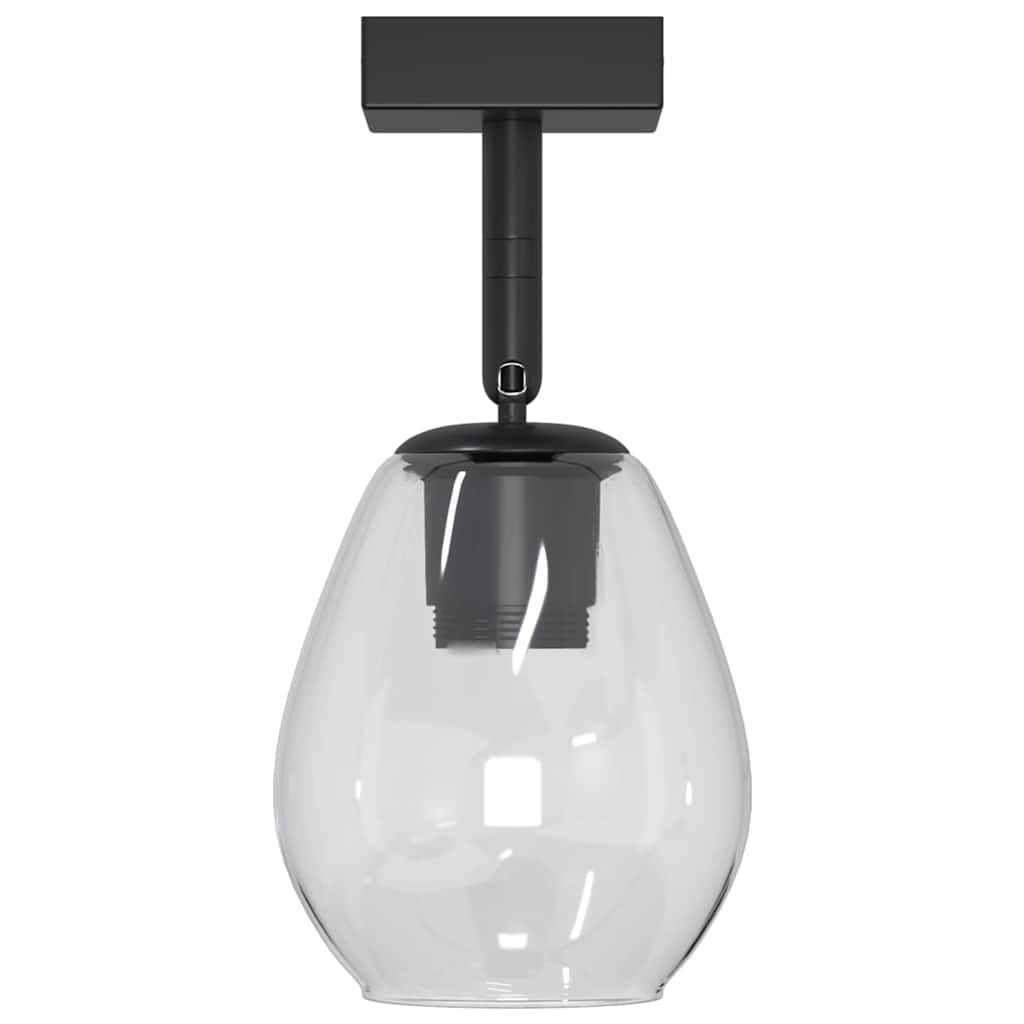 vidaXL Plafondspot Zwart 13 x 13 x 26 cm Glas en Metaal