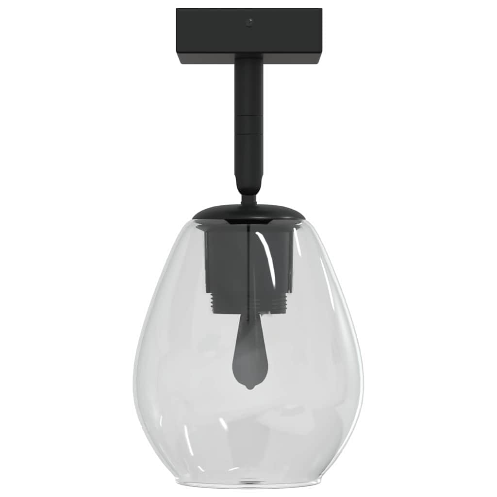vidaXL Plafondspot Zwart 13 x 13 x 26 cm Glas en Metaal