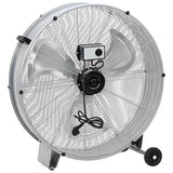 vidaXL Trommelventilator met wiel Zilver 79 x 37 x 82 cm Aluminium