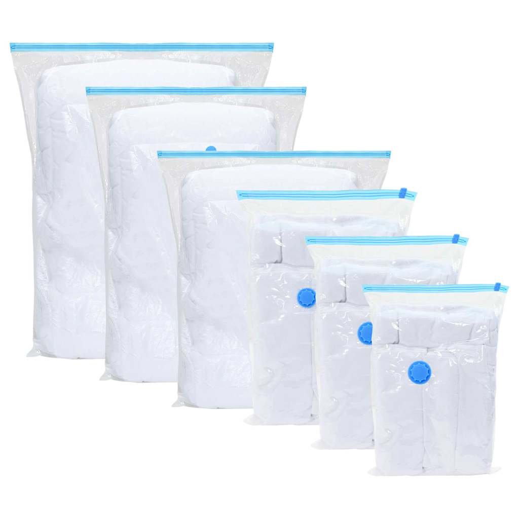 vidaXL Storage Bags with Storage 5 pcs Transparent and Blue 70 x 50 cm