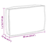 vidaXL Kussen Antraciet 60 x 40 x 12 cm Oxford Stof