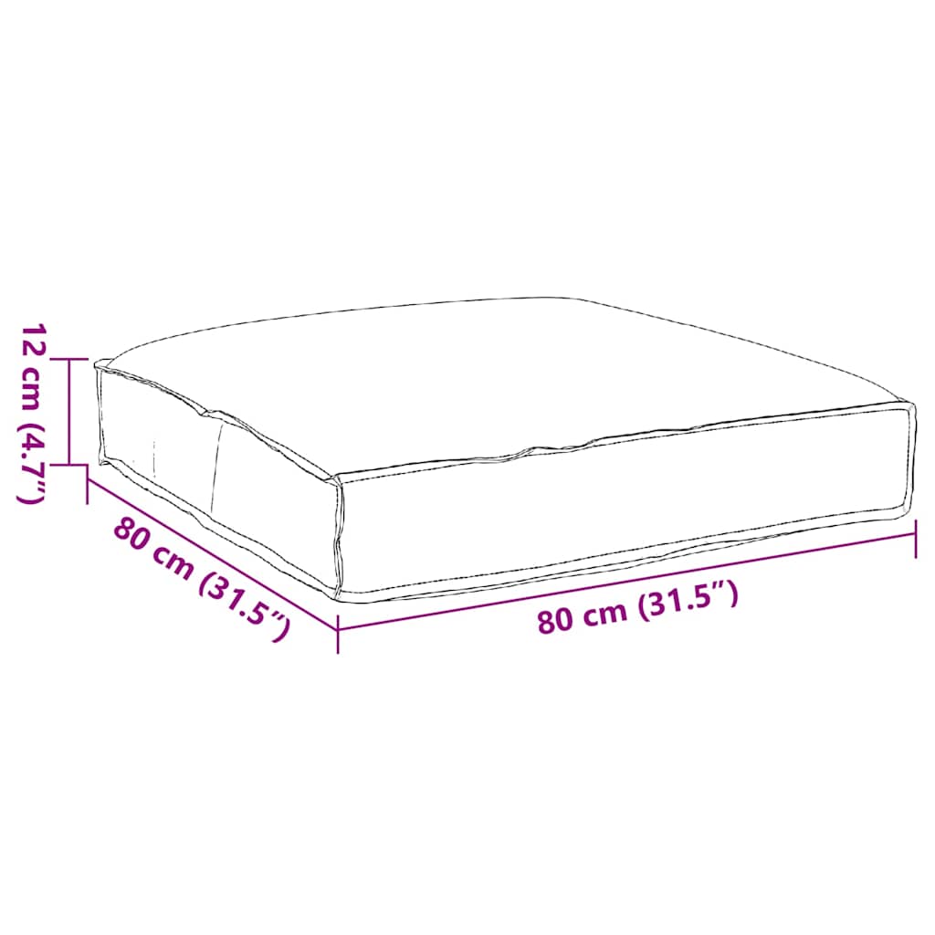 vidaXL Kussen Antraciet 80 x 80 x 12 cm Oxford Stof