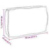 vidaXL Kussen Antraciet 70 x 40 x 12 cm Oxford Stof