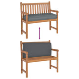 vidaXL Kussen Antraciet 120 x 50 x 12 cm Oxford Stof