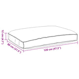 vidaXL Anthracite Cushion 120 x 80 x 12 cm Oxford Fabric