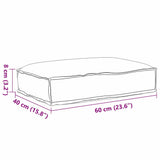 vidaXL Kussen Zwart 60 x 40 x 8 cm Oxford Stof