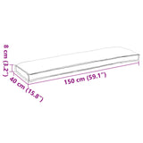 vidaXL Pallet Kussen Set 2 pcs Antraciet 150 x 40 x 8 cm Oxford Stof