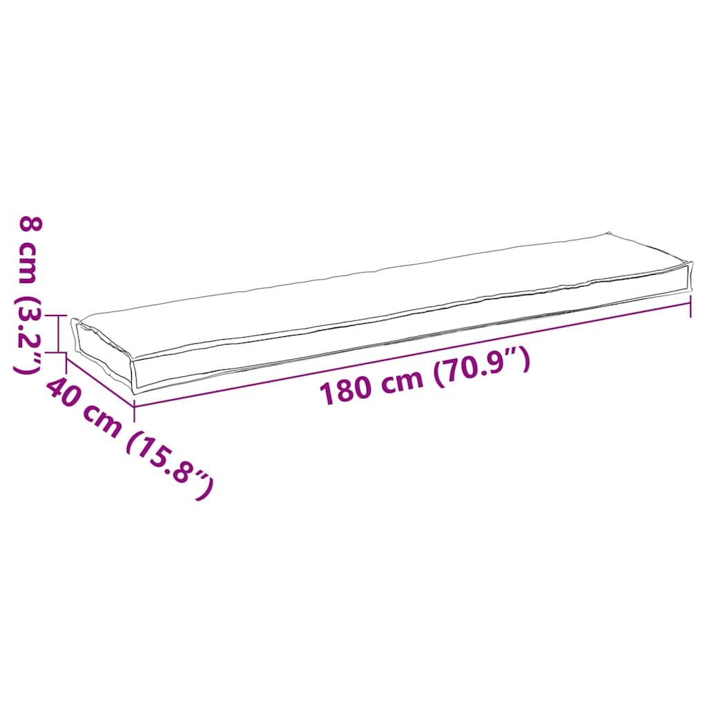 vidaXL Pallet Cushion Set 2 pcs Anthracite 180 x 40 x 8 cm Oxford Fabric