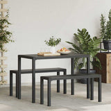 vidaXL Tuin Eettafel Set 3 pcs Antraciet Staal
